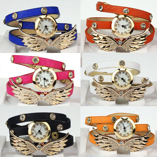 daughter Watch Wristwatches Girl Ladies Watch Quartz Leisure angel wings watch Sport Watch for Women Men Lover CF
