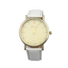 Geneva Watch Women Men Clocks Leather Band Analog Quartz Vogue WristWatch Simple Classic Relojes CF