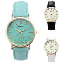 Geneva Watch Women Men Clocks Leather Band Analog Quartz Vogue WristWatch Simple Classic Relojes CF