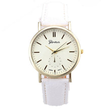 Geneva Watch Women Men Clocks Leather Band Analog Quartz Vogue WristWatch Simple Classic Relojes CF
