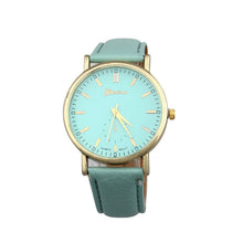 Geneva Watch Women Men Clocks Leather Band Analog Quartz Vogue WristWatch Simple Classic Relojes CF