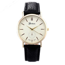 Geneva Watch Women Men Clocks Leather Band Analog Quartz Vogue WristWatch Simple Classic Relojes CF