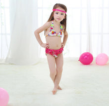 New Hot Baby Girl Split Bikini Children Swimwear Cake Layer Girls Swimsuit Candy Color Rainbow Bikini CH31 CF