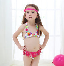 New Hot Baby Girl Split Bikini Children Swimwear Cake Layer Girls Swimsuit Candy Color Rainbow Bikini CH31 CF