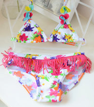 New Hot Baby Girl Split Bikini Children Swimwear Cake Layer Girls Swimsuit Candy Color Rainbow Bikini CH31 CF