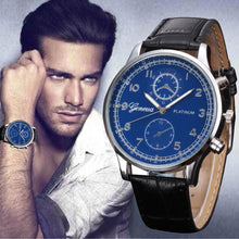Mens Watches Geneva Top Luxury Retro Design PU Leather Band Military Clock Relogio Masculino Analog Quartz Watch CF