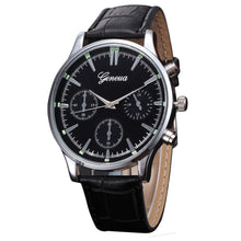Mens Watches Geneva Top Luxury Retro Design PU Leather Band Military Clock Relogio Masculino Analog Quartz Watch CF