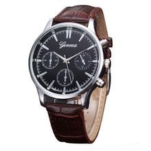 Mens Watches Geneva Top Luxury Retro Design PU Leather Band Military Clock Relogio Masculino Analog Quartz Watch CF