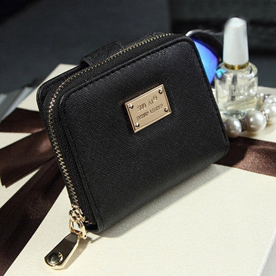 Multifunction Women's Purse Wallets 3 Colors Leather Zipper Wallet Card Holder Pocket Purse Bolsa CF