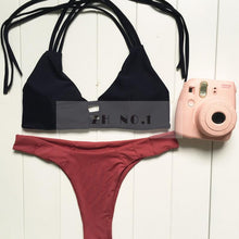 New Retro Style Bikini Sets Crop top Bikini High neck Swimsuit Bikini Set Retro Swimwear Women Vintage Biquini Beachwear N66 CF