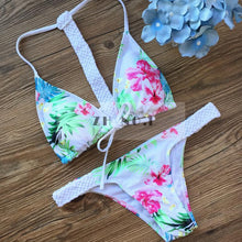 New Retro Style Bikini Sets Crop top Bikini High neck Swimsuit Bikini Set Retro Swimwear Women Vintage Biquini Beachwear N66 CF