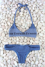 New bikini push up bikini Swimwear swimsuit Women dark blue V-neck Simple Swimwear Low Waist Bathing Suit Bikini Maillot De Bain CF