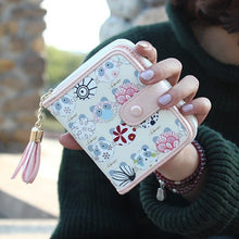 Clutch Wallet Lady Women Purse Short Small Bag womens Cute Printed Girl Card Holder Purses with Tassels CF