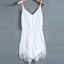 ly Design Women Strap Sleeveless Lace Chiffon Party Jumpsuit Rompers Playsuit White Black Sexy Combinaison CF