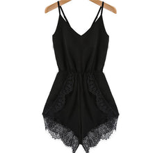 ly Design Women Strap Sleeveless Lace Chiffon Party Jumpsuit Rompers Playsuit White Black Sexy Combinaison CF