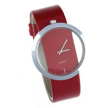 ly Design Watch Women PU Leather Transparent Dial Hollow Analog Quartz Wrist Watches Relogio Feminino Clock CF