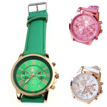 ly Design Women Geneva Watch Roman Numerals Faux Leather Analog Quartz Wrist Watches Relogio Feminino CF