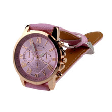 ly Design Women Geneva Watch Roman Numerals Faux Leather Analog Quartz Wrist Watches Relogio Feminino CF
