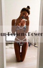 Beach Fahion Young Birls Swimwear Sexy Hollow Out Gold Chain String Halter Bikini Low waist Bikini set CF