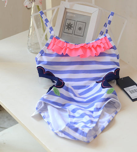 kids swimwear girls Skirt swimsuit baby girl one pieces Dot bathing suit children beach suit maillot de bain CH13 CF