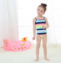 kids swimwear girls floral printed swimsuit Strap Stripe kids CH32 CF