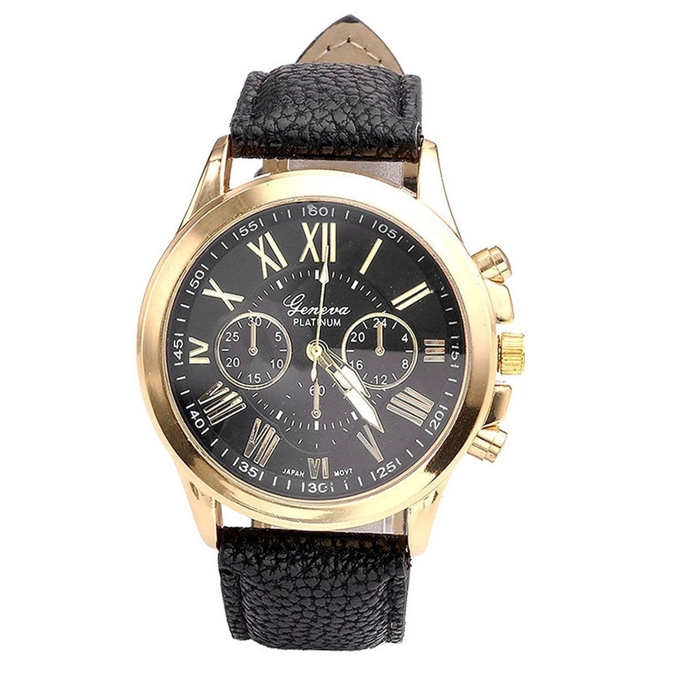 luxury men women black casual military quartz clock sports watches relogios wristwatch CF