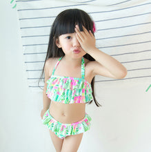 new model cute baby girl swimwear one piece with Flamingos pattern 1-12Y girls swimsuit kid children swimming Suit CH28 CF